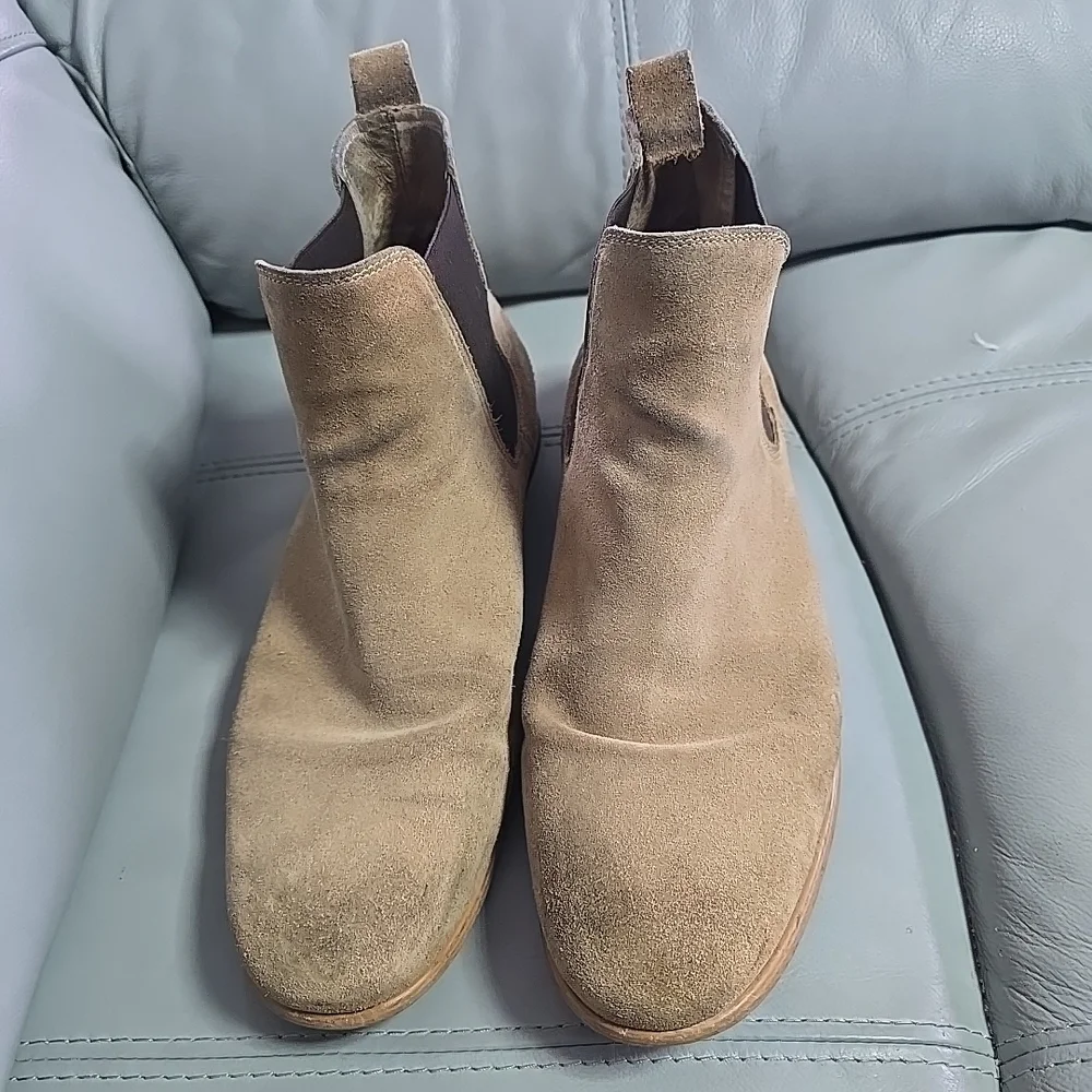 Shoe the Bear Copenhagen Chelsea Boots Mens‎ Size 45 US 11.5-12 Beige Suede
